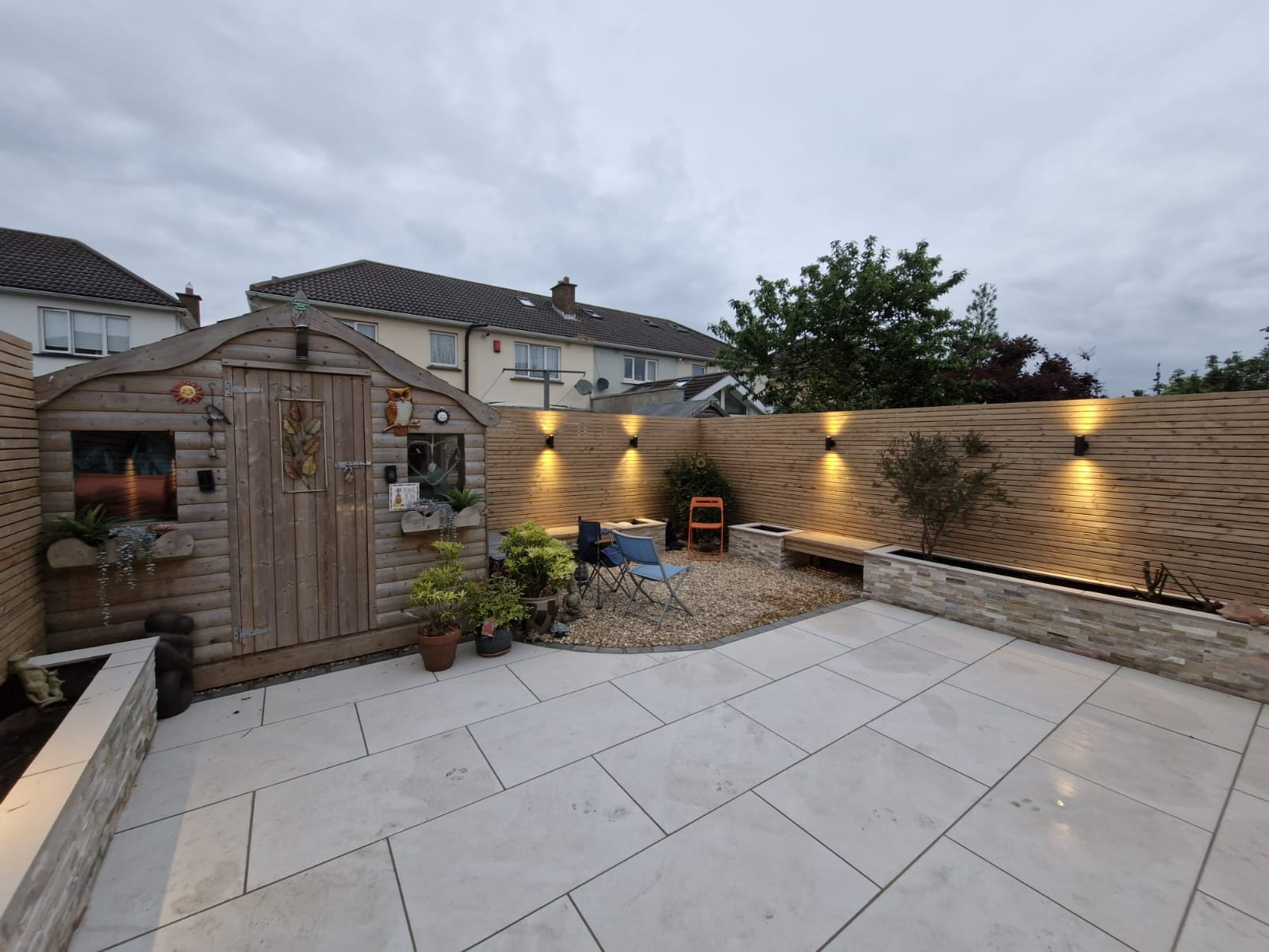 Garden after patio transformation