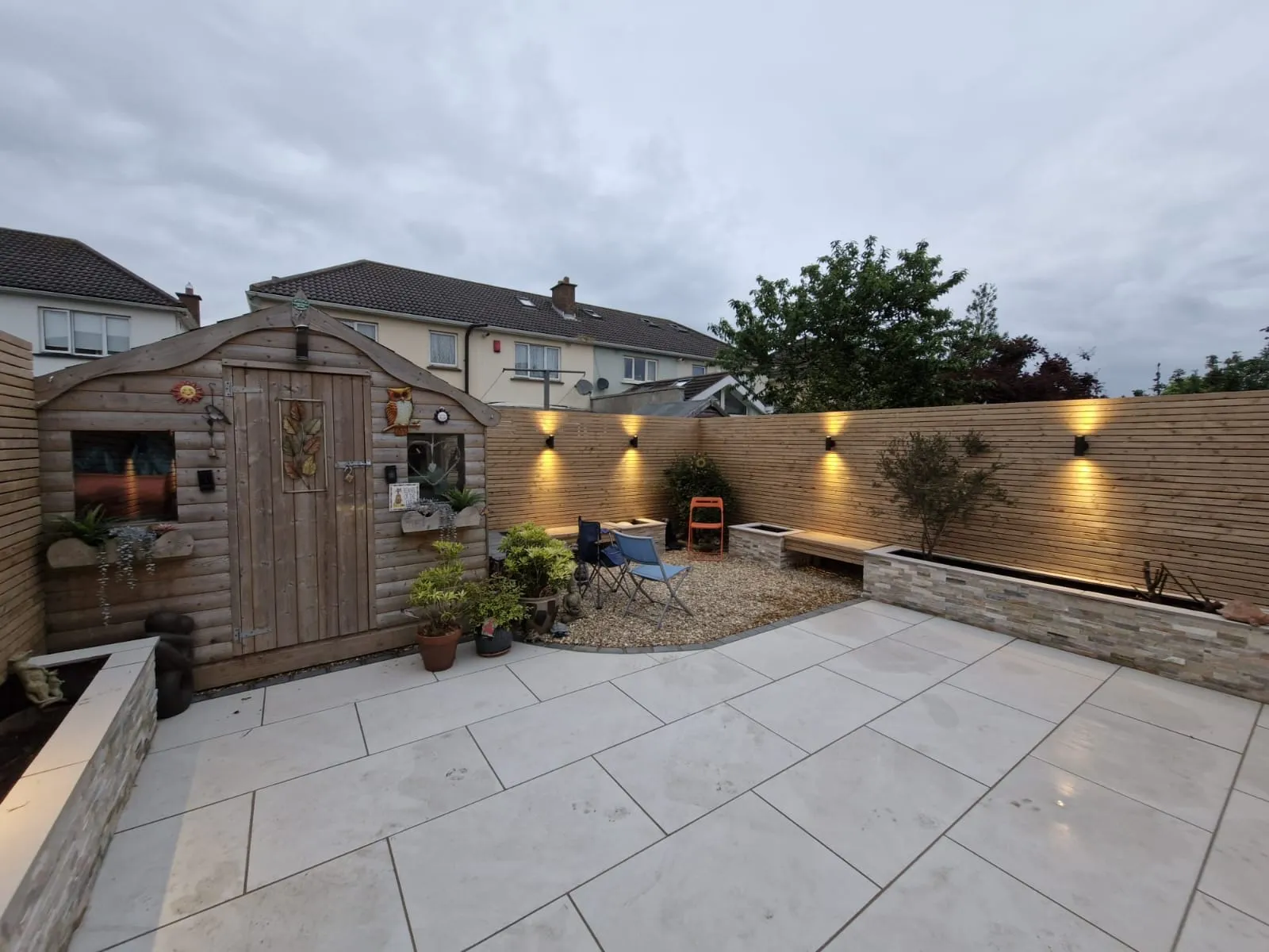 Garden after patio transformation