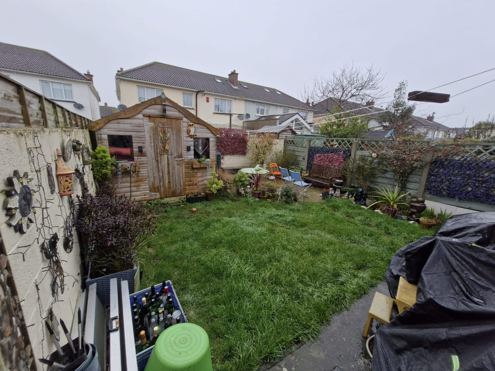 Garden before patio transformation