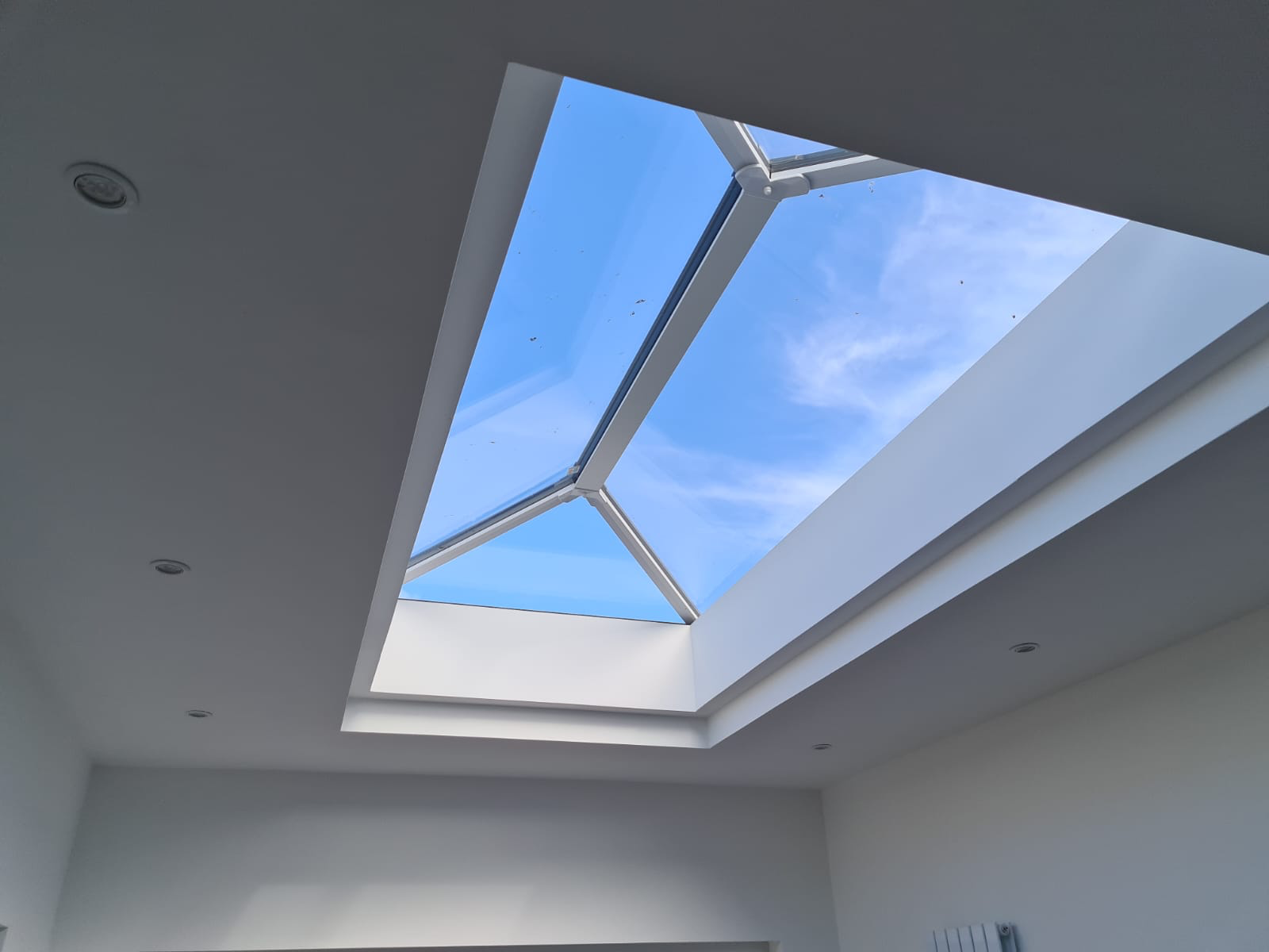 Lantern rooflight detail inside bespoke garden room, Co. Dublin